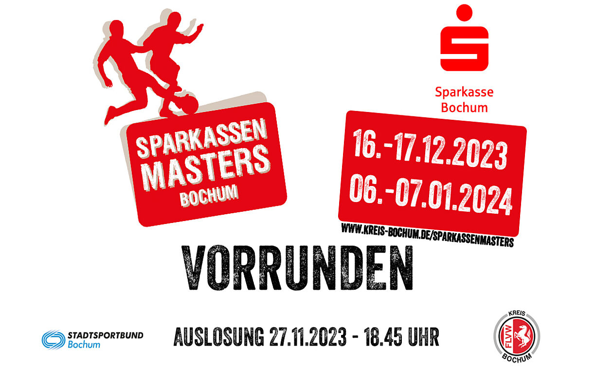 Fußball und Leichtathletik Verband Westfalen e.V. SparkassenMasters 2024 Auslosung der Vorrunden findet per Livestream am 27.11.2023 statt